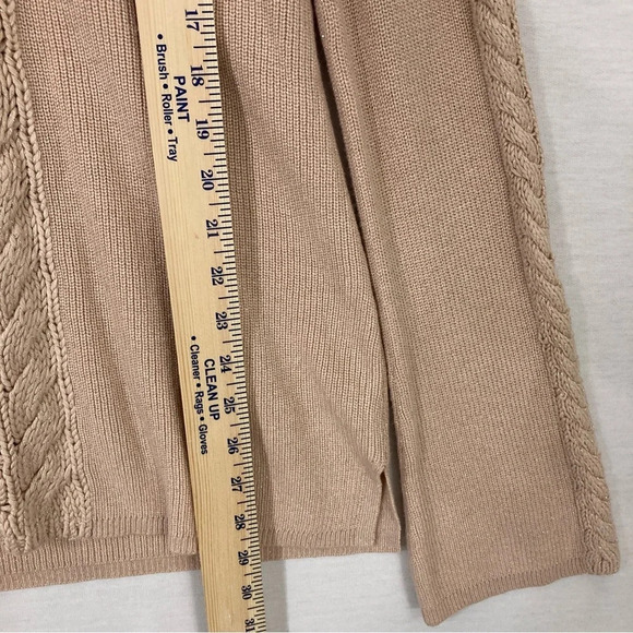 New White House Black Market Tan/Beige Cold Shoulder Soft Stretch Sweater XLP - Picture 5 of 9